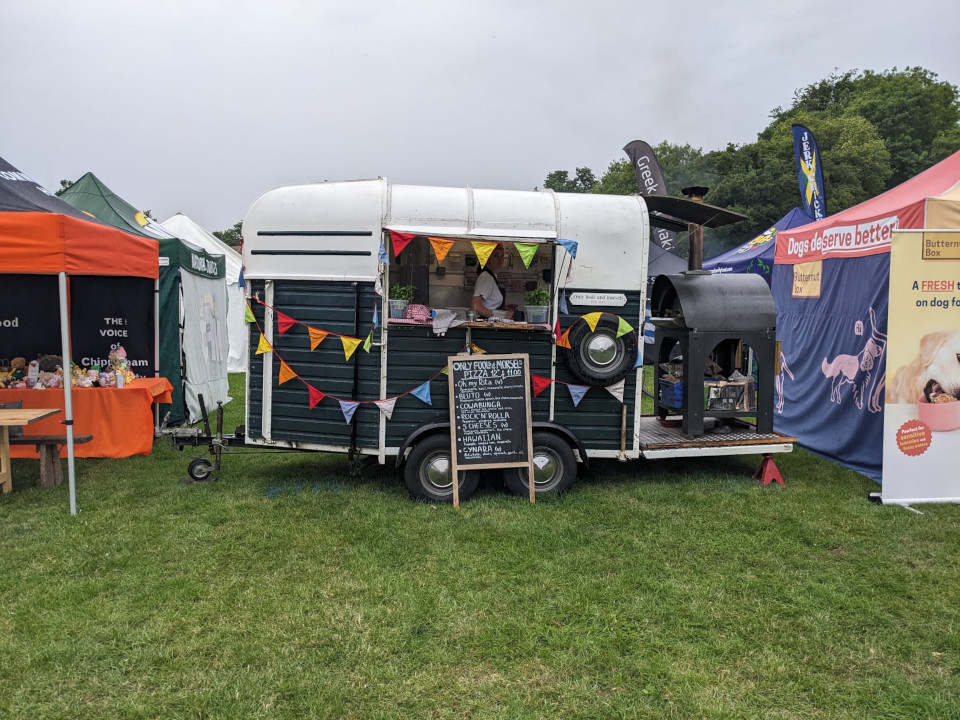 Photo of our kitchen at a festival during the day